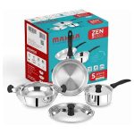 Stainless Steel Cookware Set with Glass Lids